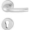 HOPPE Maniglia Hoppe Tokyo con rosone PZ cilindro, argento anodizzato, 2951782