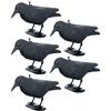 Brandsseller Corvo Nero in Plastica 36 x 20 cm Repellente per Piccioni Deterrente per Uccelli Contro Piccoli Uccelli e Piccioni Spaventatore per Animali - Set da 5