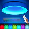 Matane Plafoniera LED Soffitto RGB Dimmerabile con Telecomando, Lampada da Soffitto 24W 2400lm con Cambio Colore, 3000K-6500K Moderna per Soggiorno Camera da Letto Camera dei Bagno 28cm