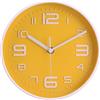 Topkey 8 Orologio Da Parete Rotondo Silenzioso A Lettura Facilitata Di Grandi Numeri Cucina Orologio Da Parete Decorativo Moderno E Nonticking Per Camera Da Letto Ufficio Scuola-Giallo