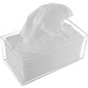 Dasher Products Scatola Porta Fazzoletti Rettangolare in Acrilico, per Tessuti Viso, Tovaglioli, Perfetta per Bagno, Scrivania, Controsoffitti, Vanità, Camera da Letto, Comodini (Rettangolo, Trasparente)