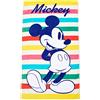 Jay Franco Disney Mickey Mouse Topolino Strisce Carine 86cm x 162cm Grande Asciugamano da Spiaggia in 100% Cotone/Telo Mare