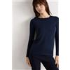 Intimissimi Maglia Manica Lunga Scollo A Girocollo In Micromodal Blu