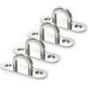 everlar® Piastre ad occhio in acciaio inox A2 I 4 pezzi. I Occhiello da parete M60 I Piastre ad occhio con occhiello per numerose applicazioni I Piastra ad occhio resistente alle intemperie