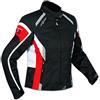 A-Pro Giacca Moto Donna Impermeabile 4 Stagioni Scooter Sport Custom Bianco/Rosso M