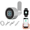 eLinkSmart Serratura per cassetto con impronta digitale eLinkSmart, serratura per armadietto con app per telefono, 30mm (27mm), 3 misure di linguetta della serratura, 20 impronte digitali, 500 utenti dell'app