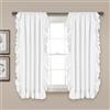 Lush Decor Reyna - Set di tende per finestra con volant, per soggiorno, sala da pranzo, camera da letto, 137,2 x 160 cm, colore: Bianco