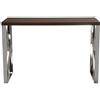 DONREGALOWEB Dondondonweb - Tavolo da Ingresso in Legno MDF e Gambe in Acciaio, Colore: Marrone e Cromato, 120 x 40 x 80 cm