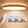 BLNAN Plafoniera LED Soffitto Dimmerabile con Telecomando, Lampada da Soffitto 24W 2400lm con Cambio Colore, 3000K-6500K Moderna per Soggiorno Camera da Letto Camera Bagno il giro 30x2.5cm