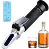XRCLIF Rifrattometro per Alcol ad Alta precisione 0-80% v/v, Strumento Portatile per Alcol, misuratore di Alcol rifrattometro Portatile per Bourbon Vodka Gin Tequila Mezcal Whisky Scotch ECC