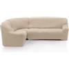SofaCamaleon Copridivano ad angolo, elasticizzato, di qualità, - Protezione per divano angolare, comfort e morbidezza, Marcela, colore beige