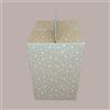 LUCGEL 10 Pz Scatola per Confezione Regalo Natale Porta Panettone Bottiglia Valigetta Media in Cartoncino Avana grafica Stelle Bianche Galaxy 330x250H350mm