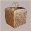 LUCGEL 10 Pz Scatola per Confezione Regalo Porta Panettone Alto da 1 Kg in Cartoncino Avana grafica Natale Words 200x200H180mm