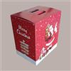 LUCGEL 10 Pz Scatola per Confezione Regalo Natale Porta Panettone Bottiglia Valigetta Media Cartoncino Rosso grafica Babbo Natale Cubotto 330x250H350mm