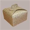 LUCGEL 10 Pz Scatola per Confezione Regalo Porta Panettone Basso da 1 Kg in Cartoncino Avana grafica Natale Words 245x245H130mm