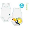 J Bimbi BODY 0-36M BIO COTTON SUMMER TROPICAL SUMMER TUCANO