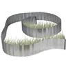 Relaxdays Recinto Zincato per Prato, Bordura Aiuola in Metallo Sponda Giardino Antiradice 5 m x 16 cm, Grigio-Argento