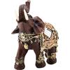 Hilitand 1Pc Di Fortuna Fortunata Statua Di Elefante Scultura Feng Shui Venatura Del Legno Decorazione Desktop Per La Casa (Grande)