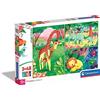 Clementoni Supercolor Puzzle-Animali savana-3 x 48 pezzi, Multicolore, 25233