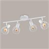 Kimjo Faretti Soffitto Orientabili - Lampada Faretti LED Soffitto Bianco - Faretto da Soffitto 4 Luci E14 - Faretti Cucina Plafoniera Moderne Senza Lampadina