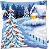 VERVACO Kit Cuscino Punto Croce Scenario Invernale Set Ricamo Principianti Cuscini Gobelin Decorativi ca. 40 x 40 cm Accessori per Lavoretti Creativi DIY Casa Decor Hobby Adulti Cross Stitch