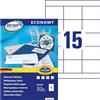 Avery Zweckform europe100 ELA044 - Etichette universali, 70 x 50,8 mm, 100 fogli per 1500 etichette, colore: bianco