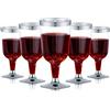 LATERN 30 Pezzi Bicchieri da Vino in Plastica, 170ml Bicchieri da Degustazione in Argento Bicchieri da Vino con Stelo Riutilizzabili per Bevande Whisky Champagne Birra Cocktail Martini (13,4 x 6,5cm)
