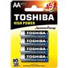 TOSHIBA LR6GCP BP-4 PILA DOMÉSTICA BATERÍA DE UN SOLO USO AA ALCALINO PACK 4