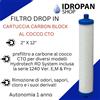 Filtro, Cartuccia Drop In cartuccia Carbon Block al cocco CTO 2x12