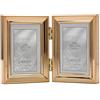 Lawrence Cornice portafoto in metallo, oro, 2,5 x 3,5 cm, doppia
