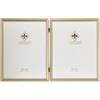 Lawrence Cornice portafoto doppia, 20 x 25 cm, con bordo perlinato, oro satinato