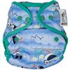 Close Parent - Copertura per pannolini impermeabile ecologica in blu Puffin regolabile con bottoni automatici per neonati e bambini, adatta per pannolini piatti e aderenti