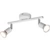 RL LIVE YOUR LIGHT Trio Leuchten R80912031 Faretto Paris, Lampadine Escluse Barra 2 Luci Attacco Gu10, Bianco Opaco