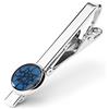 Dragon Porter Fermacravatta Cerchio; Gioielli per Uomini (Stile 11 - Blu Scuro Argento)