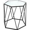 HAKU Möbel Tavolino nero, Metallo, vetro di sicurezza - Dim. L 46 cm x A 46 cm x P 40 cm, Stile Moderno