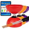 Juggle Dream Carousel Diabolo Set - con ASSE a Triplo Cuscinetto a Sfera + Bacchette in Alluminio e Video di Apprendimento Online - Giocoleria (Rosso)