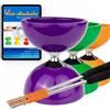Juggle Dream Carousel Diabolo Set - con ASSE a Triplo Cuscinetto a Sfera + Bacchette in Alluminio e Video di Apprendimento Online - Giocoleria (Viola)