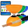 Juggle Dream Carousel Diabolo Set - con ASSE a Triplo Cuscinetto a Sfera + Bacchette in Alluminio e Video di Apprendimento Online - Giocoleria (Arancio)
