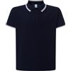JHK Polo Uomo regular Contrast navy/bianca