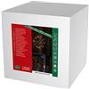 Konstsmide 1794-787 - Palla di metallo a LED, 60 diodi bianchi caldi, trasformatore interno da 3 V, filo nero