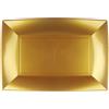 Goldplast 12 Piatti rettangolari lavabili per microonde oro 28x19 cm
