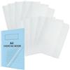 EXERZ A4 Custodie per i quaderni 10 Pezzi, Copertine per I libri per quaderno, trasparente resistente all'acqua, PVC (confezione da 10)
