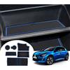 GAFAT Compatibile con Peugeot 208 e-208/2008 e-2008 GT Line 2026 2025-2020 Tappetini Antiscivolo, Tappetino Gomma per Portaoggetti Bracciolo, Portabicchieri, Cuciture Porta, 208 Accessori (Blu)