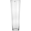 matches21 HOME & HOBBY matches21 - Vaso conico in vetro per fiori, design alto e arrotondato, 1 pezzo, Ø 19 x 70 cm