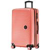 HAUPTSTADTKOFFER - MITTE - Valigia rigida media, estensibile, bagaglio con volume di espansione di 8 cm, TSA, 4 ruote a doppia ruota, 68 cm, 88 litri, Coral