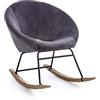 KONTE.DESIGN Poltrona a Dondolo ANNIKA Grigio