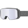 Uvex saga TO, occhiali da sci unisex, con lente intercambiabile, ventilazione della montatura senza spifferi, rhino matt/silver-LGL clear, one size