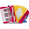 Bontempi- StrapsHarmony-Fisarmonica a 17 Tasti con Tracolla per Un'Esperienza Musicale Libera e Coinvolgente, 210x120x210 mm, Colore Rosso e Giallo, 33 1780