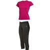 ASIOKA 114/15-56/13 - Confezione di Maglia Pirata + Maglietta Tecnica M/Corta da Donna, Donna, 114/15-56/13 Negro+Fucsia M, Nero/Fucsia, M