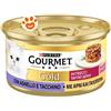 Purina Cat Gourmet Gold Intrecci di Gusto Agnello e Tacchino - Lattina Da 85 Gr